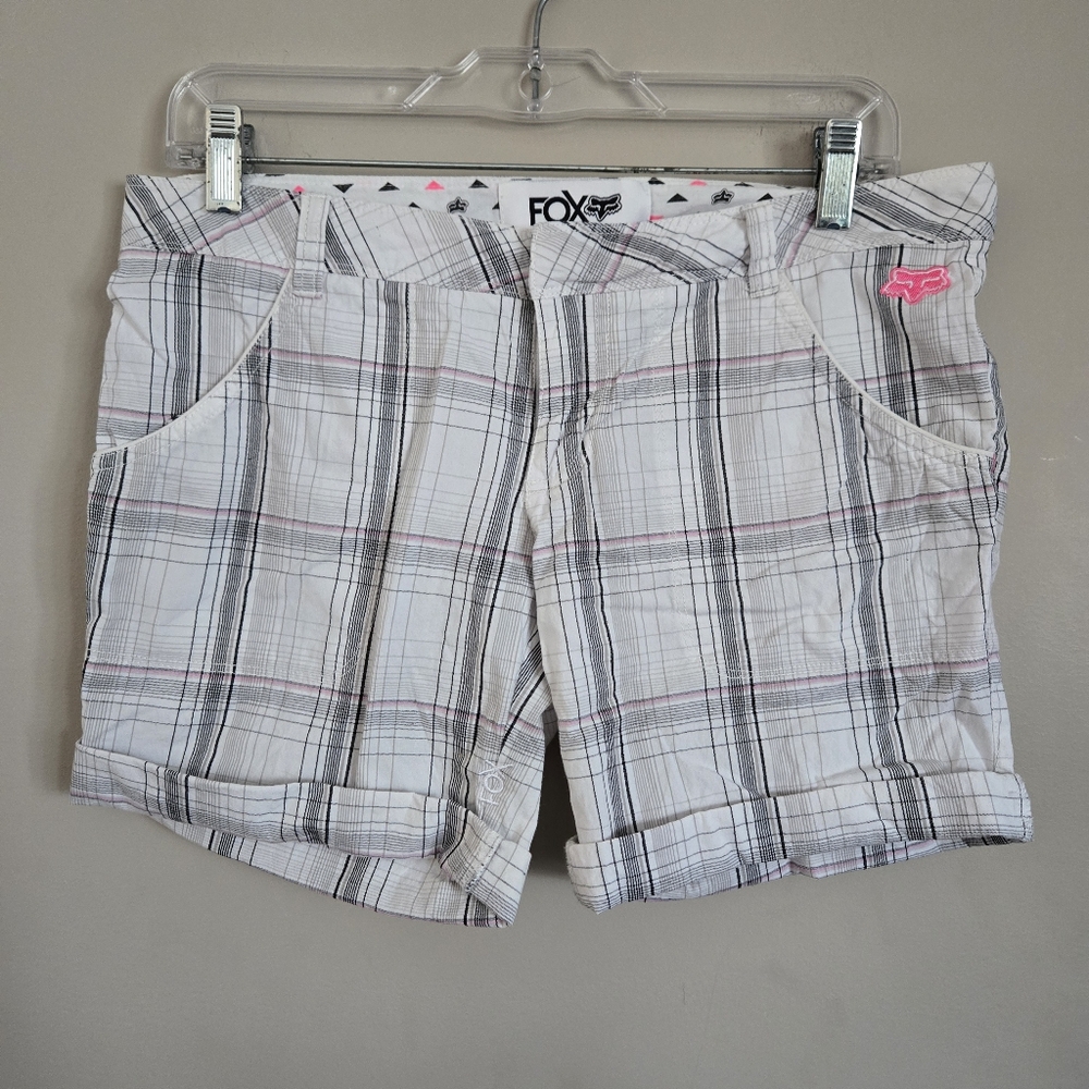 Fox Racing Womens Shorts Plaid Size 5